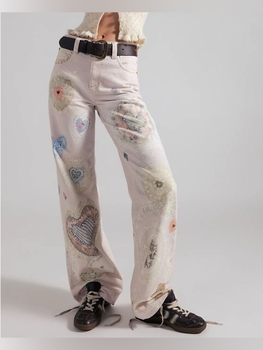 Free People We The Free Tinsley Printed Jeans Size 29